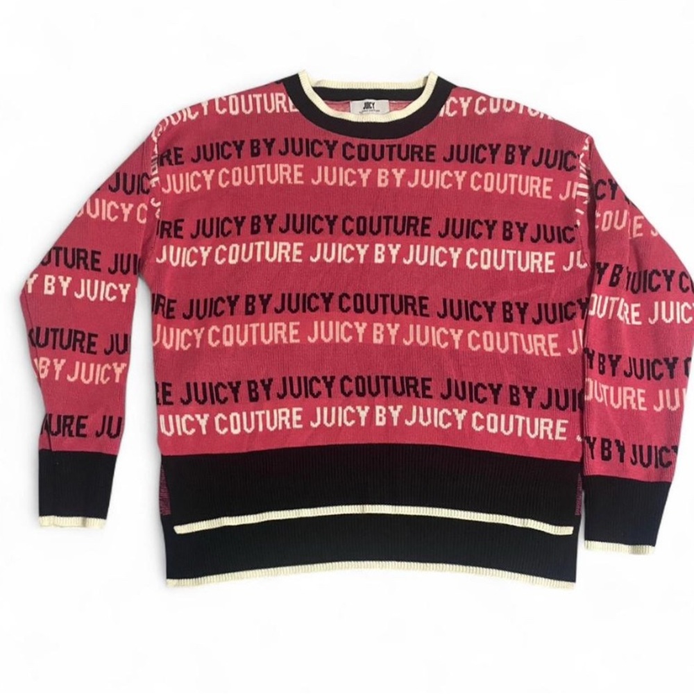 Juicy Couture Men's Sweater in Red and Black